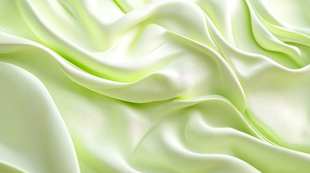 Fresh 3D light green background with smooth textures and soft shadows, perfect for refreshing and invigorating visuals.の素材