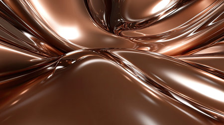 Futuristic 3D brown background with sleek, metallic elements and subtle reflections.の素材