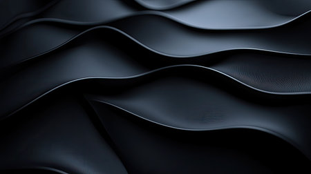 Luxurious 3D black background with rich textures and soft lighting, perfect for high-end product showcases.の素材