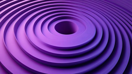 3D purple background with layered concentric circles creating a sense of depth.の素材