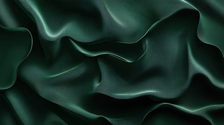 Luxurious 3D dark green background with rich textures and subtle lighting, perfect for elegant and sophisticated visuals.の素材