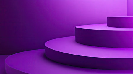 Minimalistic 3D purple background with simple, elegant shapes and soft shadows.の素材