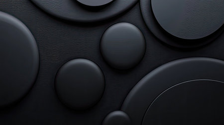 Modern 3D black background with clean, minimalistic shapes and soft lighting, perfect for contemporary aesthetics.の素材