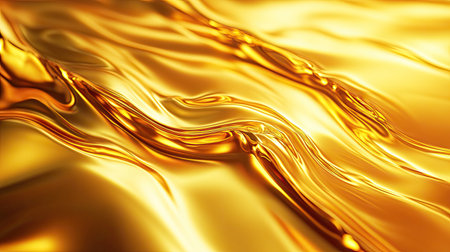 Luxurious 3D golden yellow background with rich textures and soft lighting, suitable for high-end and refined designs.の素材