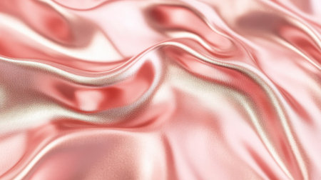 Luxurious 3D pink gold surface with subtle metallic sheen and gentle curves, creating a sophisticated backdrop.の素材