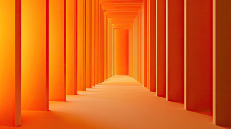 Minimalist 3D orange background with clean lines and subtle details, perfect for modern and sleek visuals.の素材