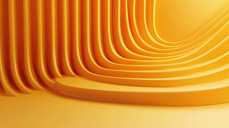 Minimalist 3D yellow background with clean lines and simple design, ideal for modern and sleek presentations.の素材