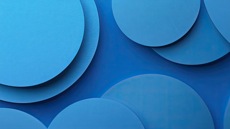 Modern 3D blue background with clean shapes and soft gradients, ideal for contemporary aesthetics.の素材