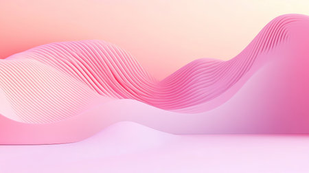 Minimalist 3D pink background with clean lines and subtle gradients, suitable for modern and sleek designs.の素材