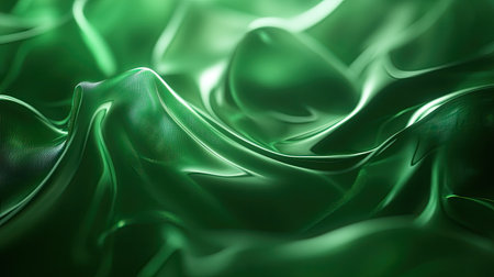 Mysterious 3D dark green background with deep hues and subtle glows, creating an enigmatic and atmospheric mood.の素材