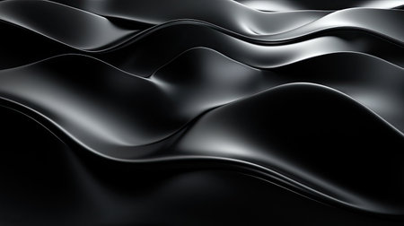 Refined 3D black background with a blend of matte and glossy surfaces, suitable for sophisticated and classy visuals.の素材
