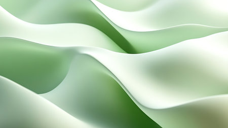 Refreshing 3D light green background with subtle gradients and smooth transitions, creating a calming effect.の素材