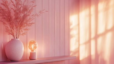 Romantic 3D pink background with warm tones and soft textures, creating a dreamy and enchanting atmosphere.の素材