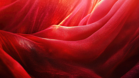 Romantic 3D red background with soft textures and warm tones, creating a dreamy and enchanting mood.の素材