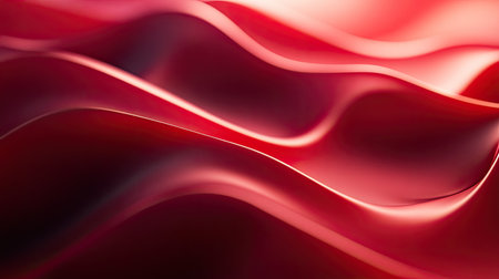 Serene 3D red background with gentle curves and soft lighting, creating a peaceful and calming effect.の素材