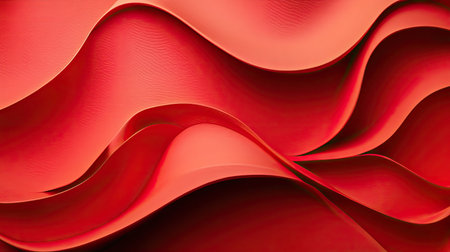 Serene 3D red background with gentle curves and soft lighting, creating a peaceful and calming effect.の素材