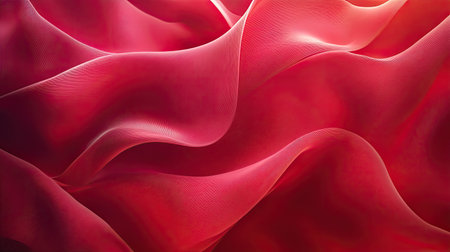 Serene 3D red background with gentle curves and soft lighting, creating a peaceful and calming effect.の素材