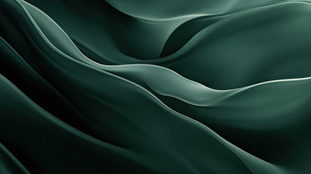 Smooth 3D dark green background with gentle gradients and soft transitions, creating a calming and soothing effect.の素材