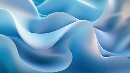 Smooth 3D blue background with gentle curves and soft gradients, creating a soothing and calming effect.の素材