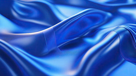 Smooth 3D blue background with soft curves and glossy finishes, ideal for sleek and elegant visuals.の素材