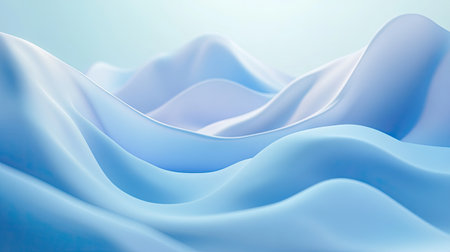 Smooth 3D blue background with gentle gradients and soft lighting, creating a calming and serene atmosphere.の素材