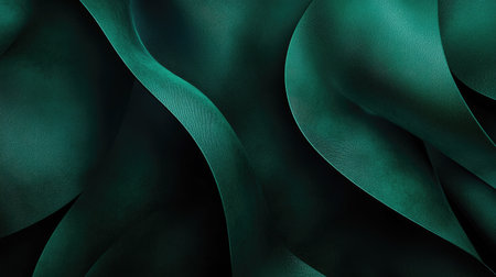 Rich 3D dark green background with luxurious textures and deep hues, ideal for high-end and elegant visuals.の素材