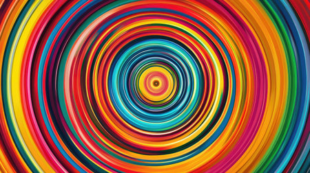 This vibrant image features a spiral pattern with a mix of colors that create a lively and dynamic visual experience, perfect for various creative projects.の素材