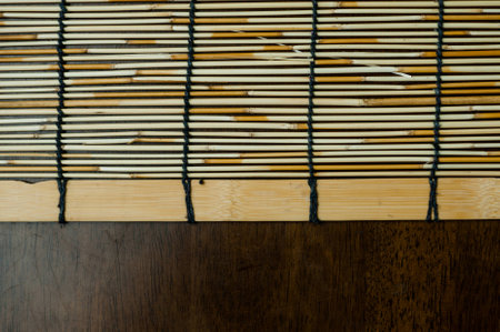 wood japan .abstract background texture of a wooden mat.の写真素材