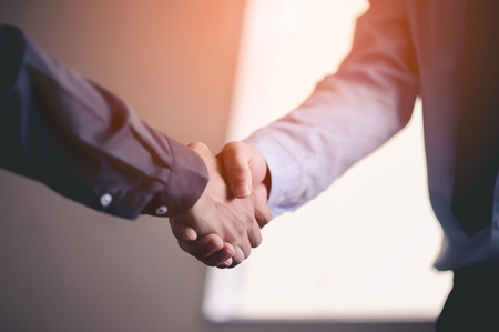 Business people shaking hands.business and office concept .の写真素材