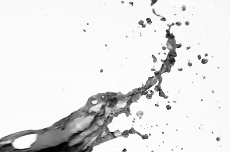 water splash abstract background black and white.の写真素材