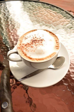 A cup of  hot coofeeの写真素材