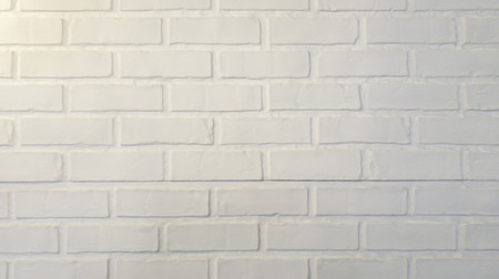 White concrete background, White concrete brick wall with neon light, Construction wall of home,...