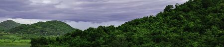 Landscape mountain with green nature, Energy be friendly with environment concept, Power...