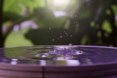 Close up ripple water surface in tankの写真素材