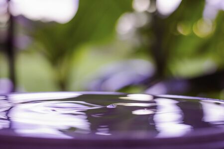 Close up ripple water surface in tank