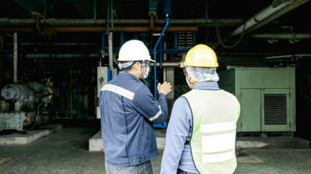 Engineer check and investigate in production area, Inspector or engineers is checking, Team of...