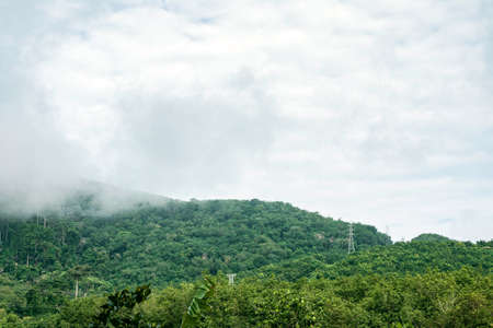 Landscape mountain with green nature, Energy be friendly with environment concept, Power...