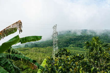 Landscape mountain with green nature, Energy be friendly with environment concept, Power...