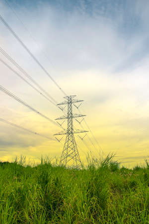 Landscape mountain with green nature, Energy be friendly with environment concept, Power...