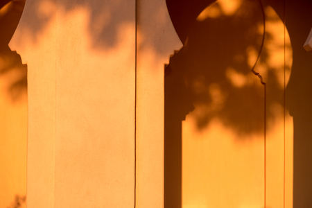 texture orange corridor walkwayの写真素材