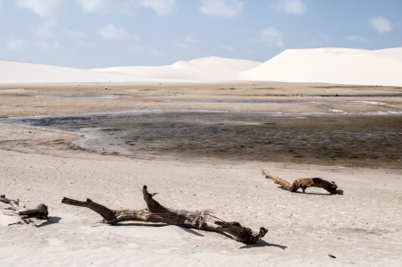 White sand dunes of the Lencois Maranheses National Park in Brazil. の写真素材