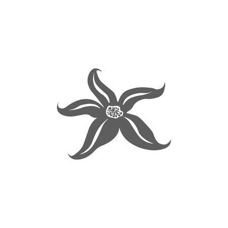 starfish icon isolated on backgroundのイラスト素材
