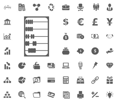 Abacus, counter icon. money and finance icon set, vector iconのイラスト素材