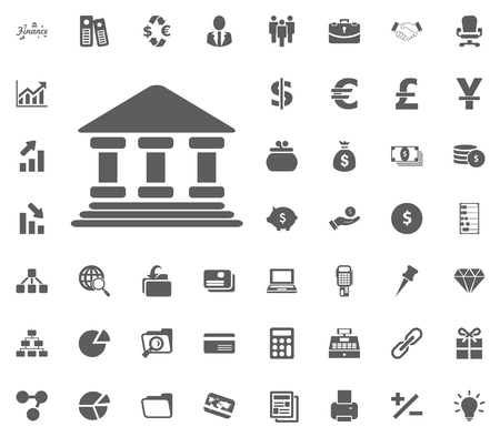 Bank icon. money and finance icon set, vector icon.のイラスト素材