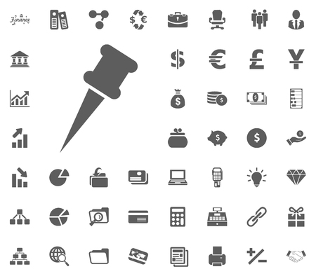 Pin icon. money and finance icon set, vector icon.のイラスト素材