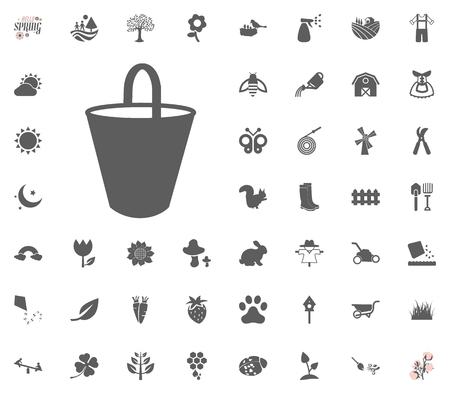 Bin icon. Spring vector illustration icon setのイラスト素材