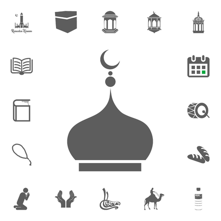 Roof top of mosque icon. Ramadan Kareem. Eid Mubarak vector illustration icons setのイラスト素材
