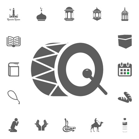 Drum icon. Ramadan Kareem. Eid Mubarak vector illustration icons setのイラスト素材