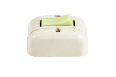 Power switch isolated on white background with clipping pathの写真素材