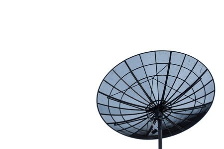 Satellite dish antenna isolated on white background の写真素材